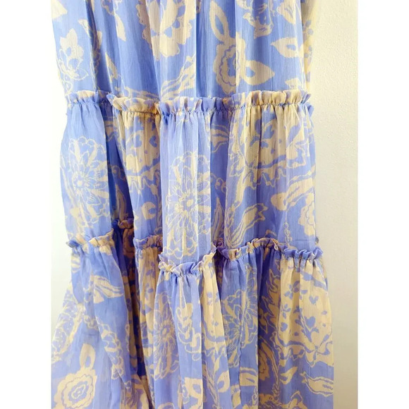 NWT Free People Maxi Dress Periwinkle floral print size S - Picture 12 of 16